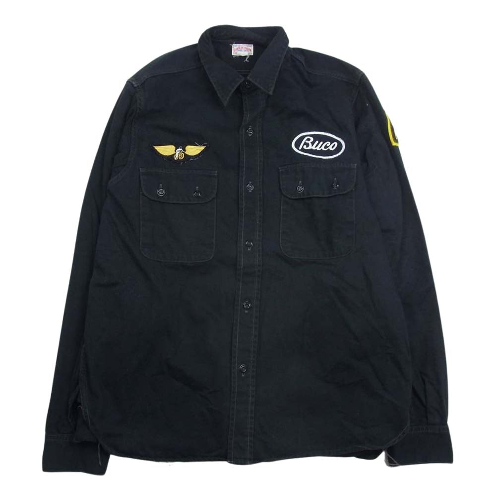 The REAL McCOY'S ザリアルマッコイズ JOE MCCOY ジョーマッコイ 8HOUR UNION デニム ワーク 長袖 シャツ ブラック系 17【中古】