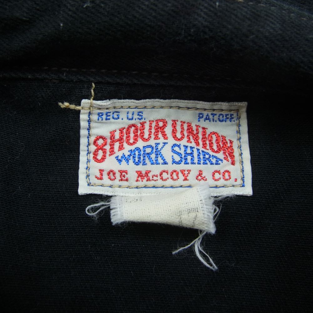 The REAL McCOY'S ザリアルマッコイズ JOE MCCOY ジョーマッコイ 8HOUR UNION デニム ワーク 長袖 シャツ ブラック系 17【中古】