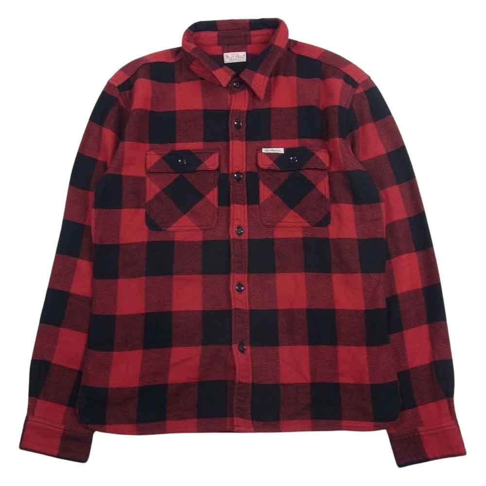 THE FLAT HEAD ザフラットヘッド バッファロー チェック シャツ 長袖シャツ レッド系 42【中古】