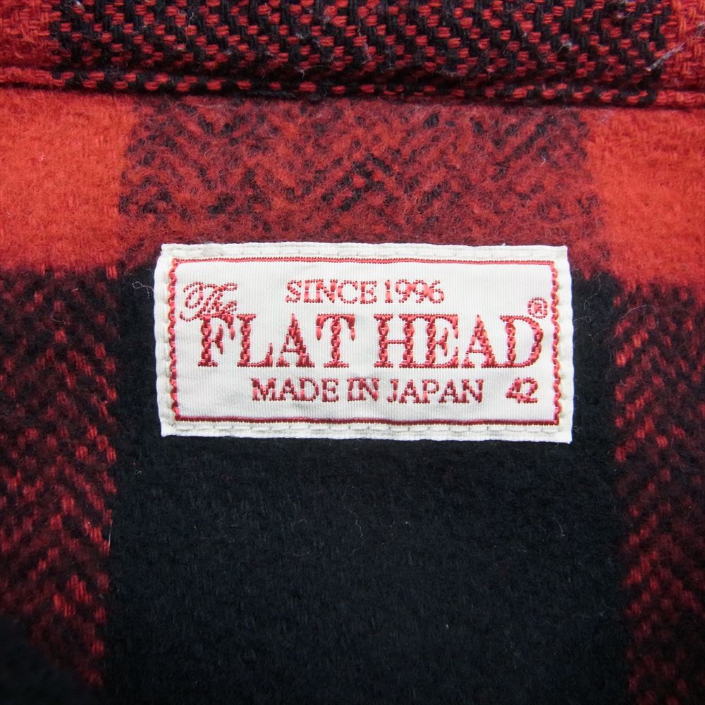 THE FLAT HEAD ザフラットヘッド バッファロー チェック シャツ 長袖シャツ レッド系 42【中古】