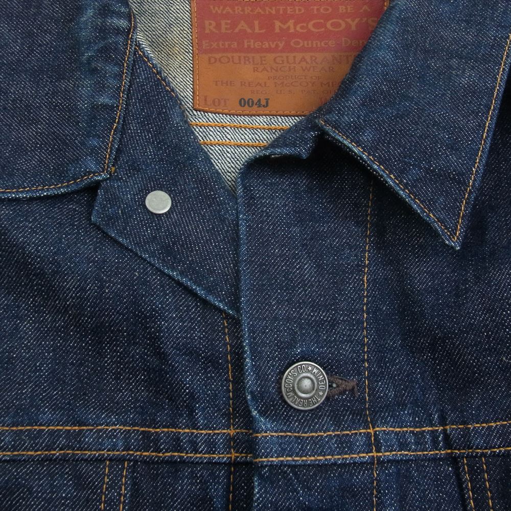 The REAL McCOY'S ザリアルマッコイズ 004J 3rd 14oz デニム ジャケット インディゴブルー系 42【中古】