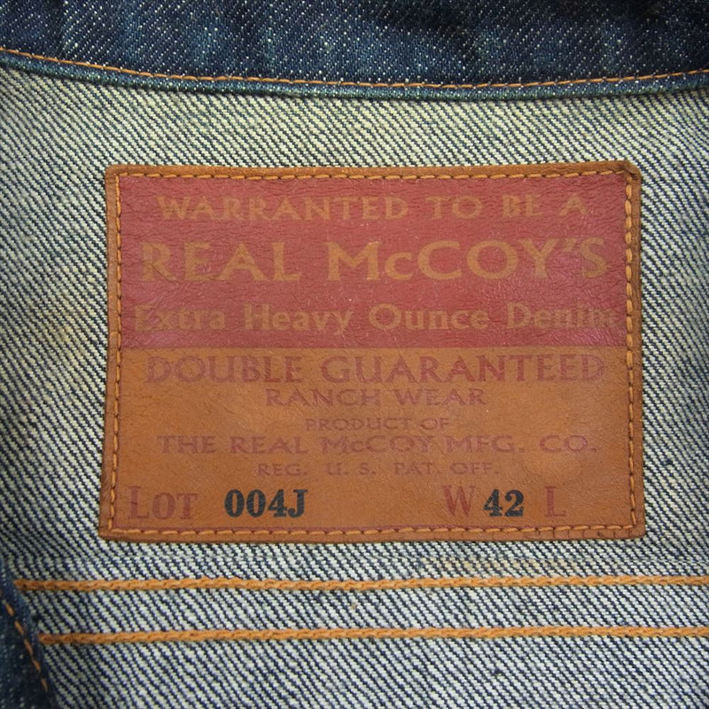 The REAL McCOY'S ザリアルマッコイズ 004J 3rd 14oz デニム ジャケット インディゴブルー系 42【中古】