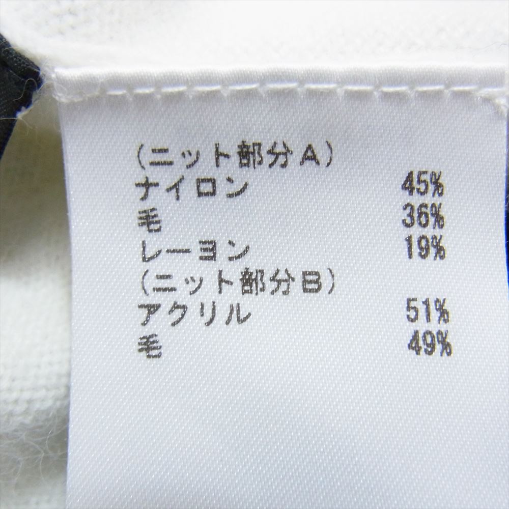 ダイアグラム GRACE CONTINENTAL グレースコンチネンタル 肩ボタン ウール ボーダー ニット ホワイト系 36【中古】