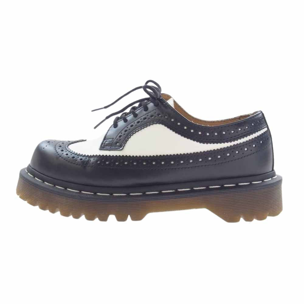 Dr.Martens ドクターマーチン ブローグ シューズ 2トーン ウィング チップ ブラック系 オフホワイト系 UK5【中古】