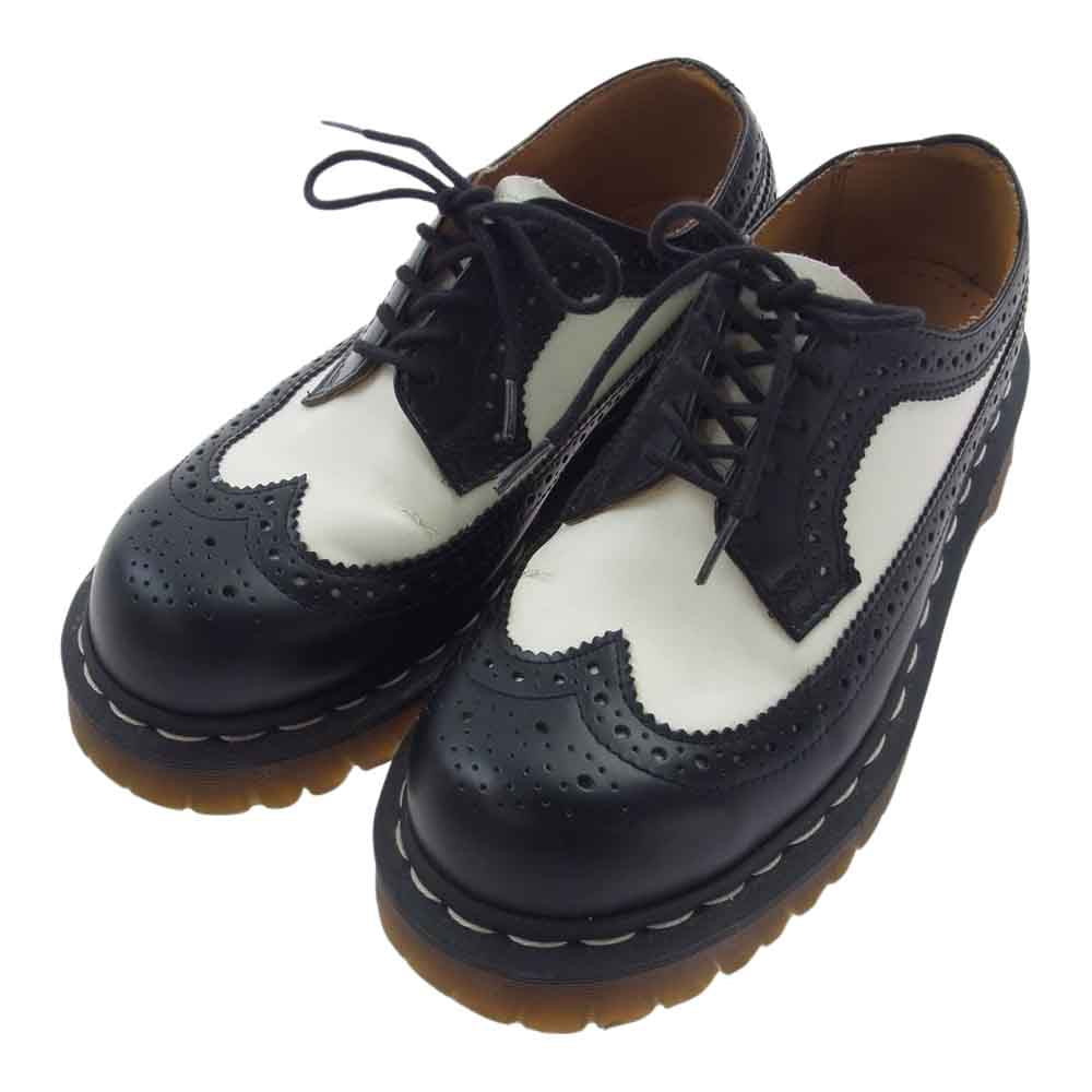 Dr.Martens ドクターマーチン ブローグ シューズ 2トーン ウィング チップ ブラック系 オフホワイト系 UK5【中古】