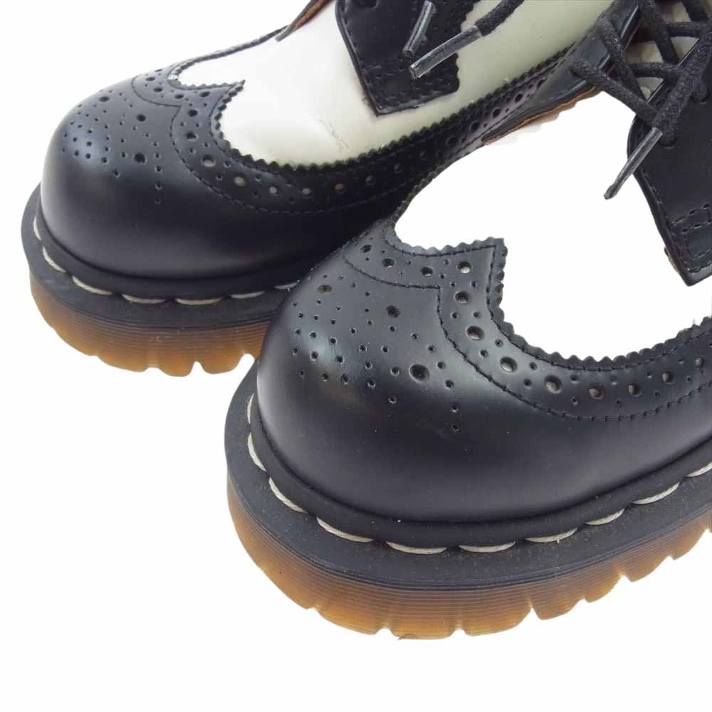 Dr.Martens ドクターマーチン ブローグ シューズ 2トーン ウィング チップ ブラック系 オフホワイト系 UK5【中古】