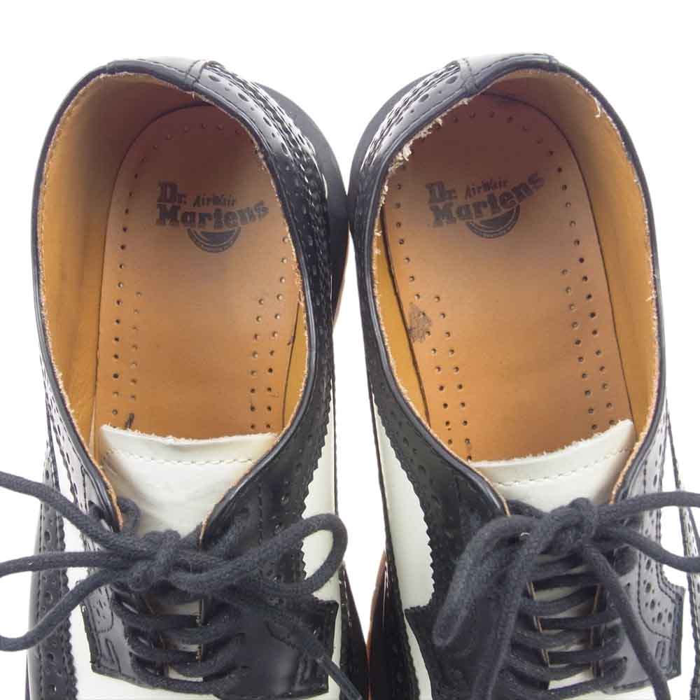 Dr.Martens ドクターマーチン ブローグ シューズ 2トーン ウィング チップ ブラック系 オフホワイト系 UK5【中古】