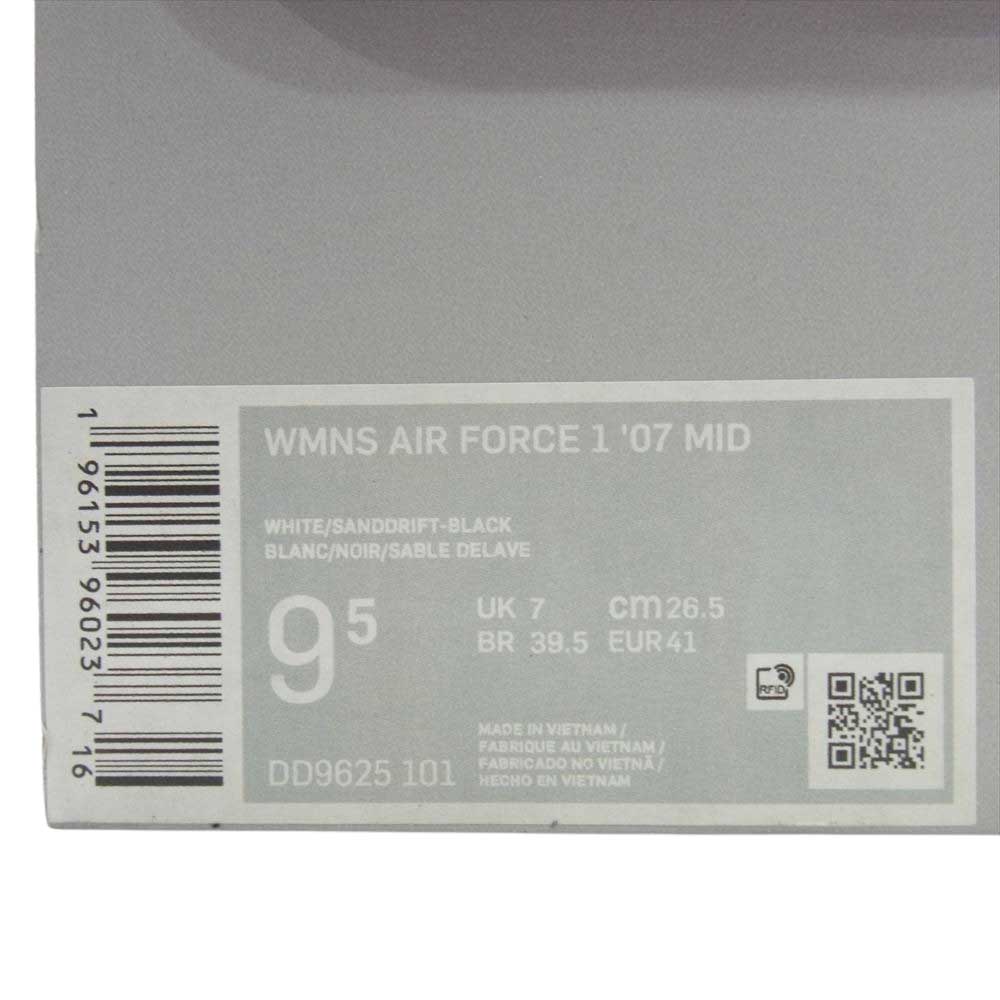 NIKE ナイキ DD9625-001 WMNS Air Force 1 07 Mid White Sand Drift ウィメンズ エアフォース 1 07 ミッド ホワイト サンド ドリフト ハイカット スニーカー ホワイト系 26.5cm【中古】