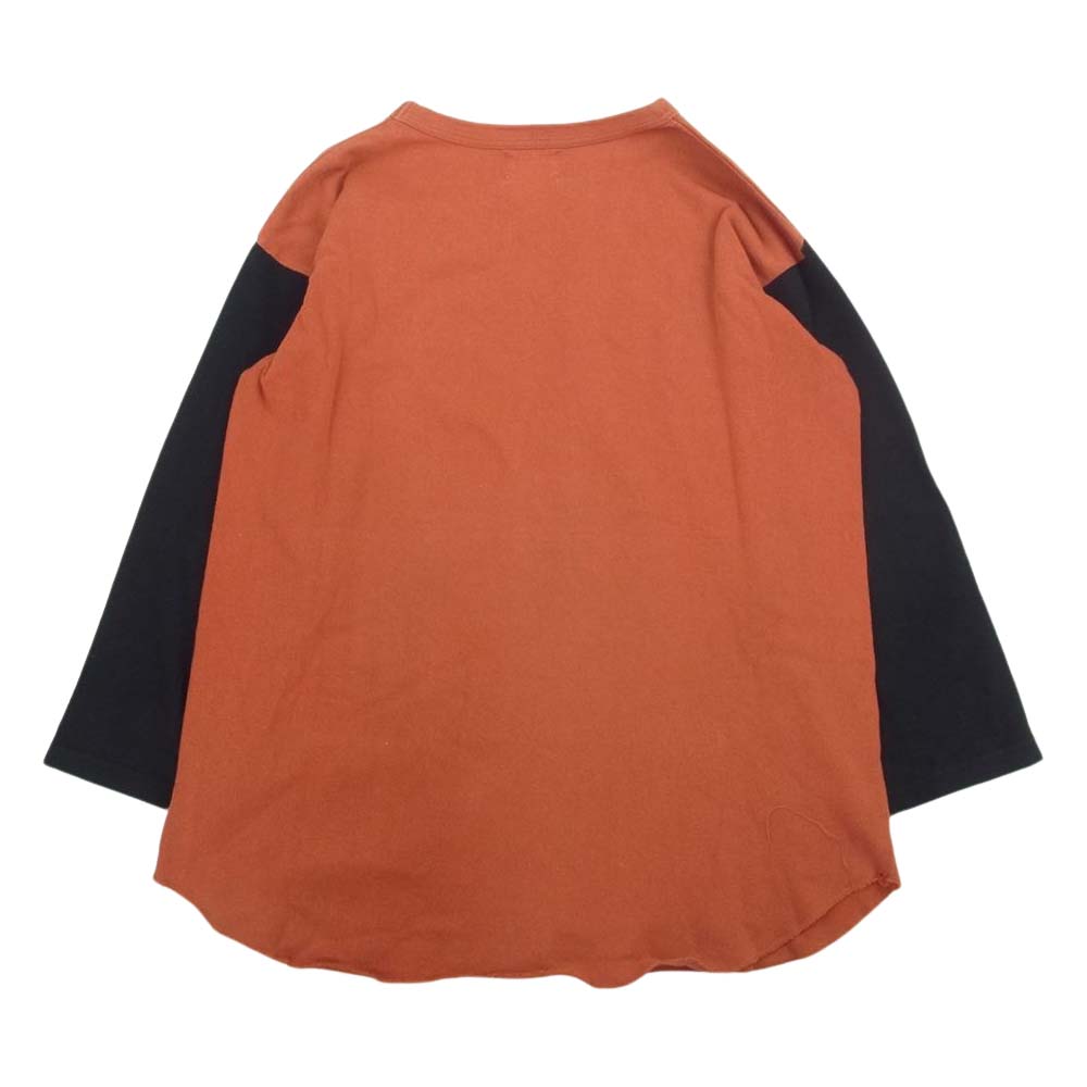The REAL McCOY'S ザリアルマッコイズ JOE McCOY & CO. ジョーマッコイ BALL PARK ボールパーク NEW YORK プリント ラグラン カットソー オレンジ系 38【中古】