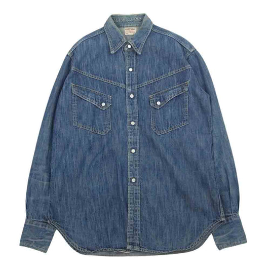 The REAL McCOY'S ザリアルマッコイズ JOE McCOY & CO. ジョーマッコイ LONG HORN S WESTERNRANCHMAN ロングホーン ウエスタンランチマン デニム ウエスタン シャツ  インディゴブルー系 15【中古】