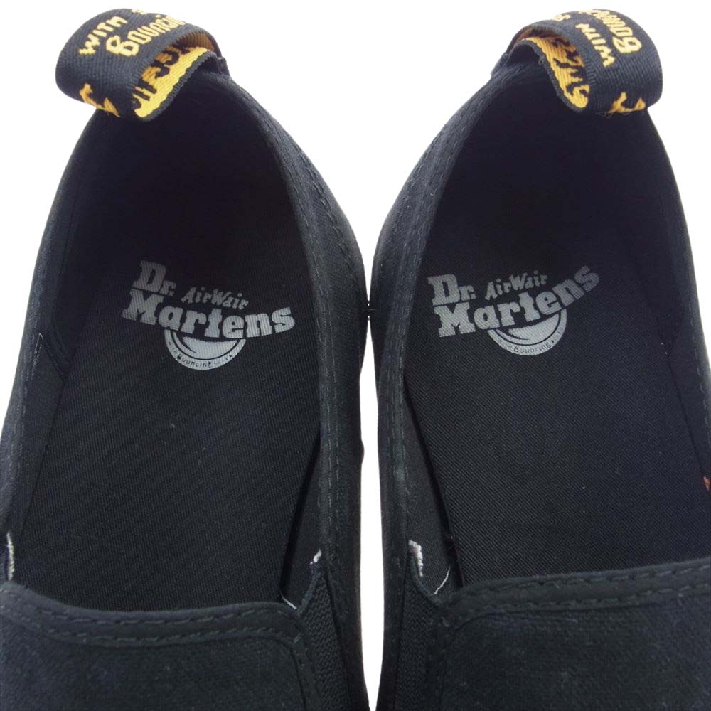 Dr.Martens ドクターマーチン キャンバス スリッポン シューズ ブラック系 UK7【中古】