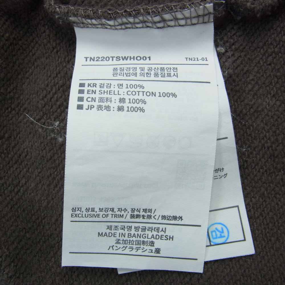 ディスイズネバーザット TN220TSWHO01 T-Logo LT Hoodie ロゴ プルオーバー パーカー ブラウン系 L【中古】