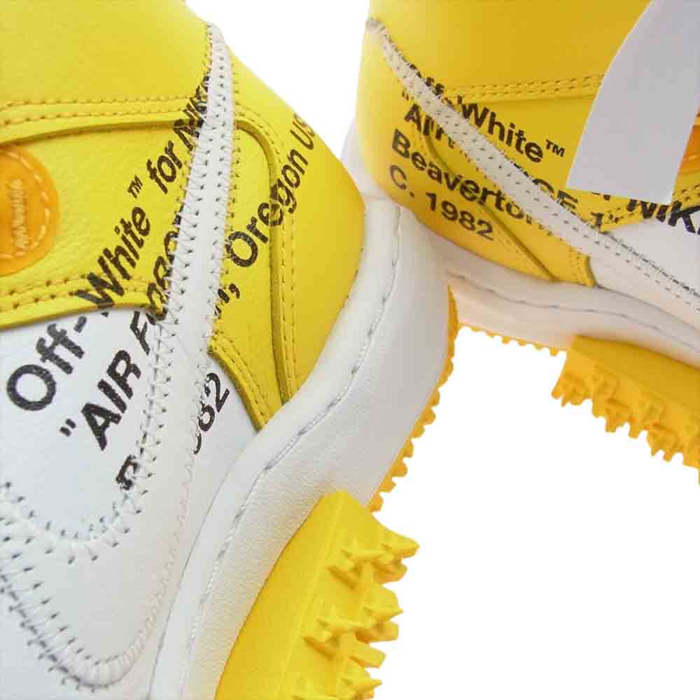 NIKE ナイキ DR0500-101 OFF-WHITE AIR FORCE 1 MID SP LTHR オフホワイト エアフォース1 ミッド スニーカー イエロー系 ホワイト系 27cm【新古品】【未使用】【中古】