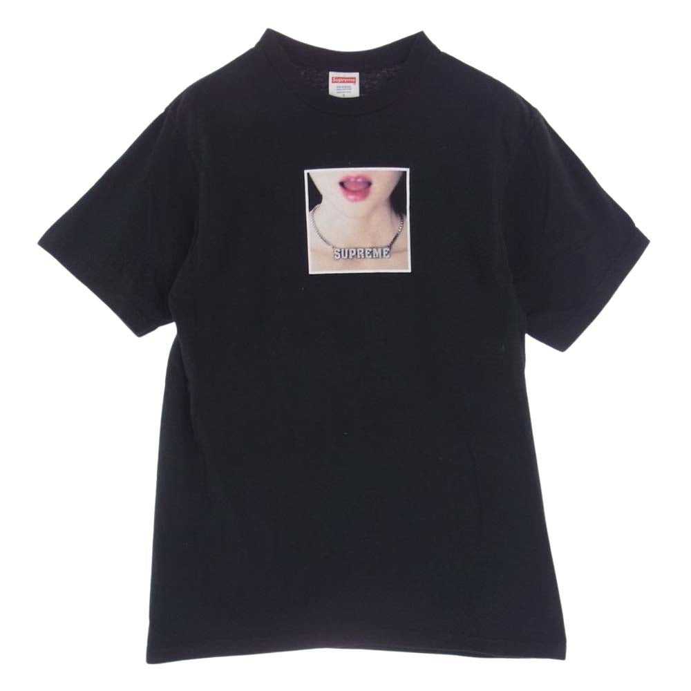 Supreme シュプリーム 18SS Necklace Tee ネックレス ジュエリーモチーフ プリント 半袖 Tシャツ ブラック ブラック系 S【中古】