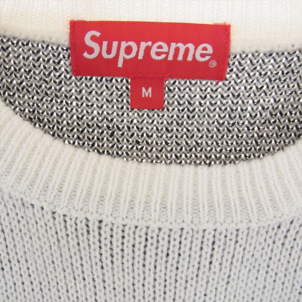 Supreme シュプリーム 20SS New York Sweater ニューヨーク セーター ニット ホワイト系 ブラック系 M【中古】