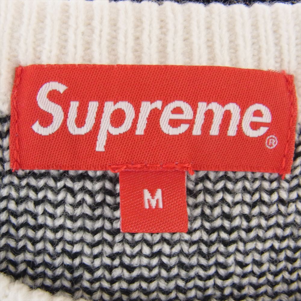 Supreme シュプリーム 20SS New York Sweater ニューヨーク セーター ニット ホワイト系 ブラック系 M【中古】