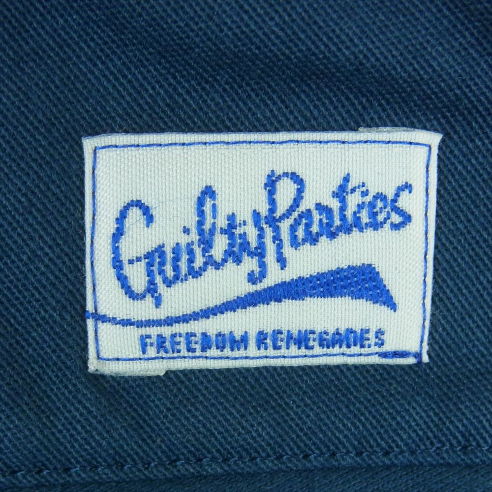 WACKO MARIA ワコマリア ポリエステル コットン フレア ブーツカット チノ パンツ 日本製 ネイビー系 M【中古】