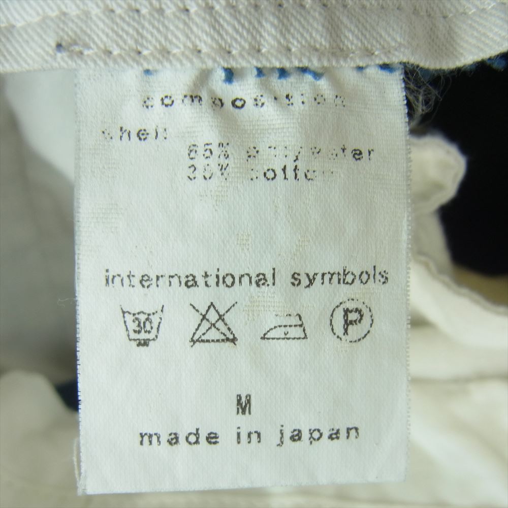 WACKO MARIA ワコマリア ポリエステル コットン フレア ブーツカット チノ パンツ 日本製 ネイビー系 M【中古】