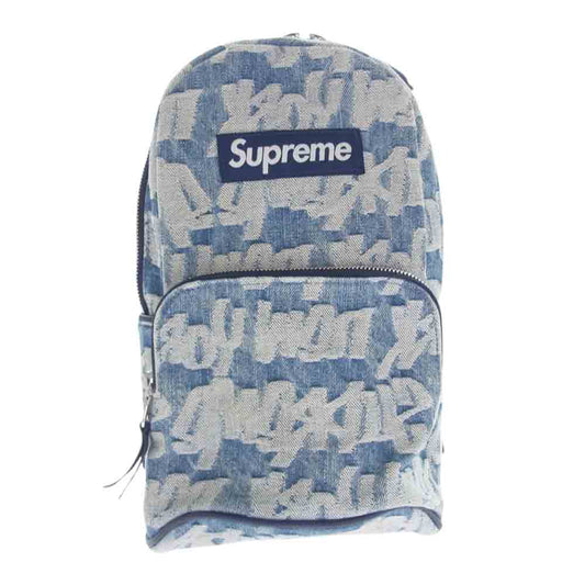 Supreme シュプリーム 22SS Fat Tip Jacquard Denim Sling Bag ファット ティップ ジャカード デニム スリング バッグ インディゴブルー系【中古】