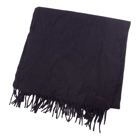 HERMES エルメス スコットランド製 カシミヤ100％ フリンジ マフラー パープル系【中古】