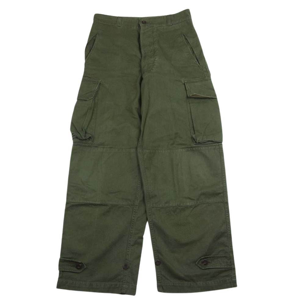 フランス軍 ヴィンテージ ミリタリー M46 後期 カーゴ パンツ カーキ系 21【中古】