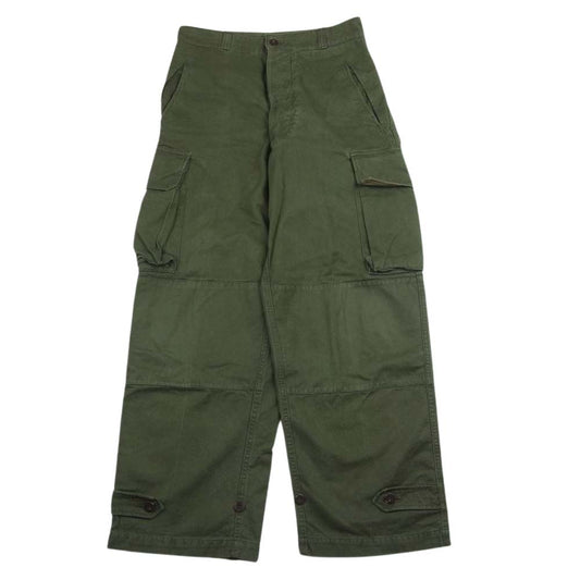 フランス軍 ヴィンテージ ミリタリー M46 後期 カーゴ パンツ カーキ系 21【中古】