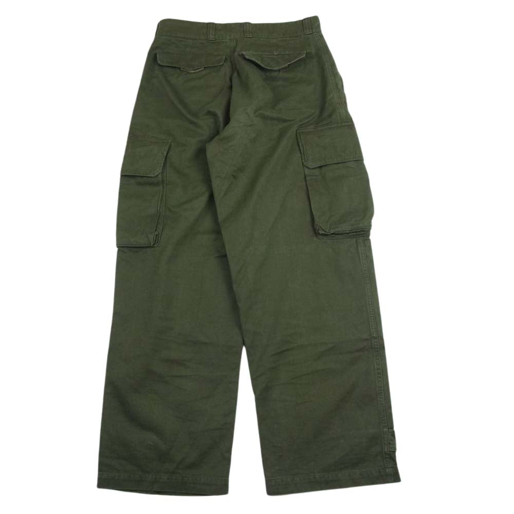 フランス軍 ヴィンテージ ミリタリー M46 後期 カーゴ パンツ カーキ系 21【中古】