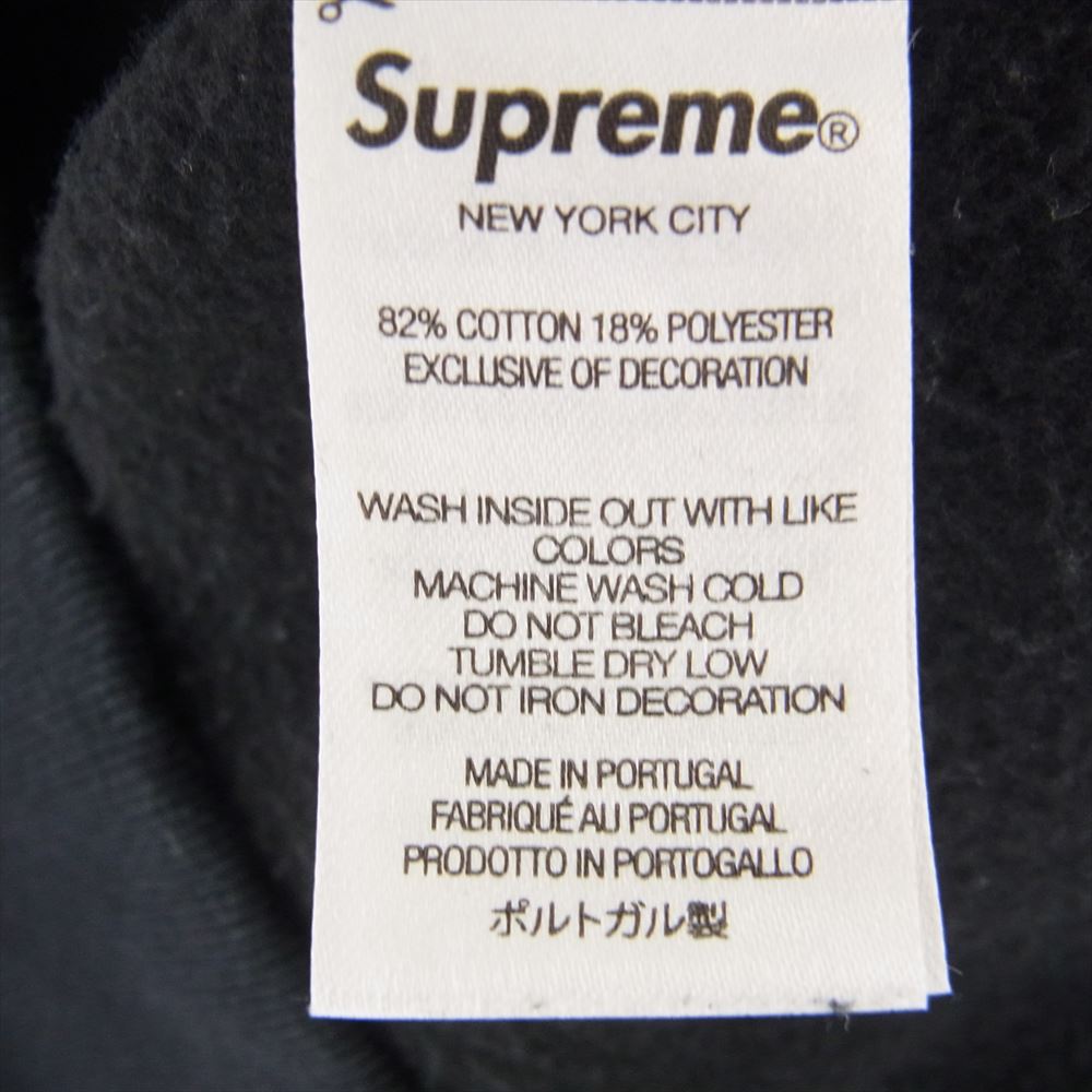 Supreme シュプリーム 22SS Embroidered Chenille Hooded Sweatshirt パーカー ブラック系 L【中古】