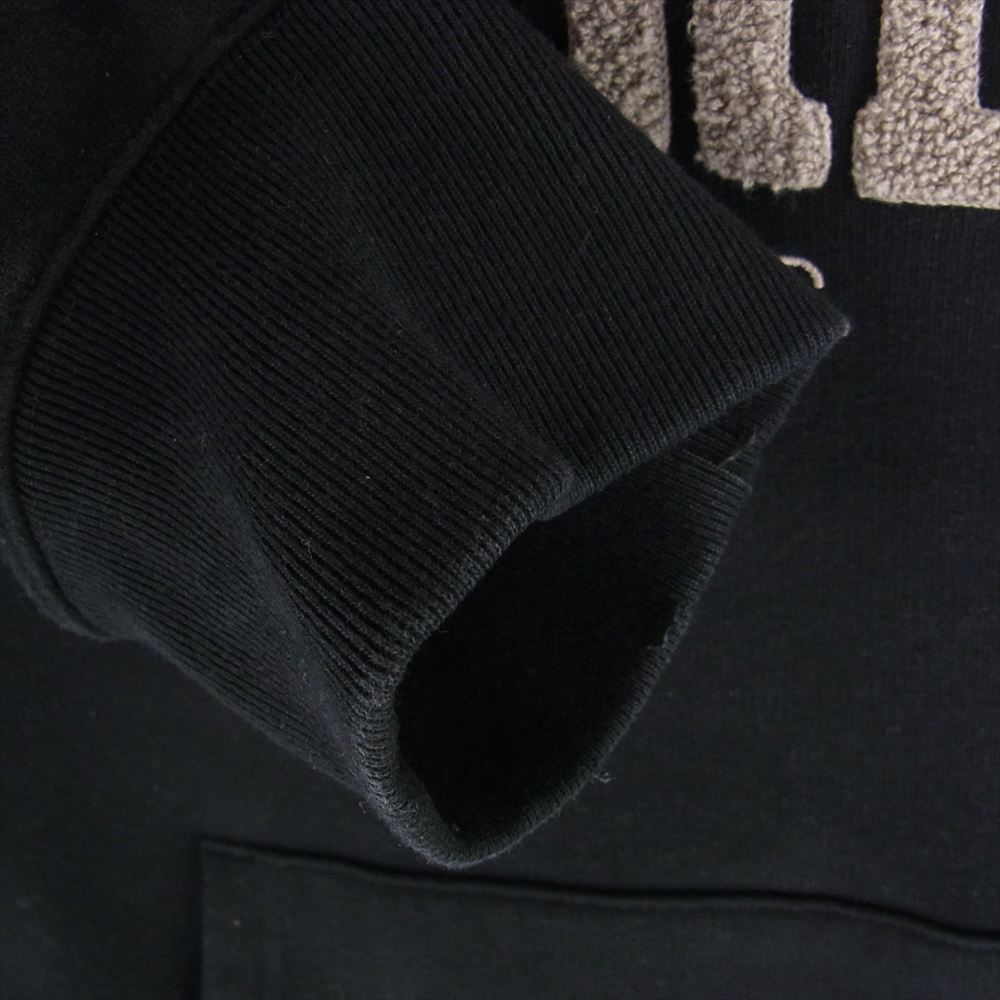 Supreme シュプリーム 22SS Embroidered Chenille Hooded Sweatshirt パーカー ブラック系 L【中古】