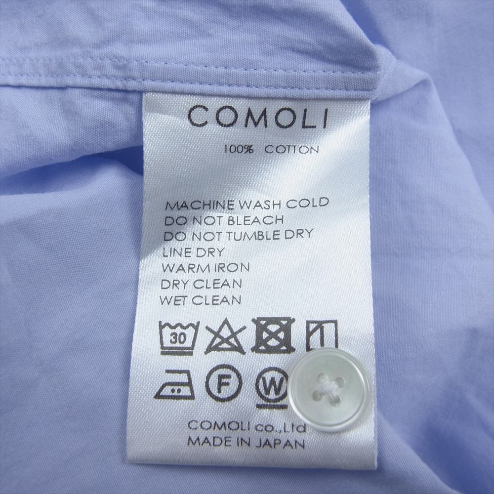COMOLI コモリ 23SS X01-02001 コモリシャツ 長袖 シャツ ブルー系 1【中古】
