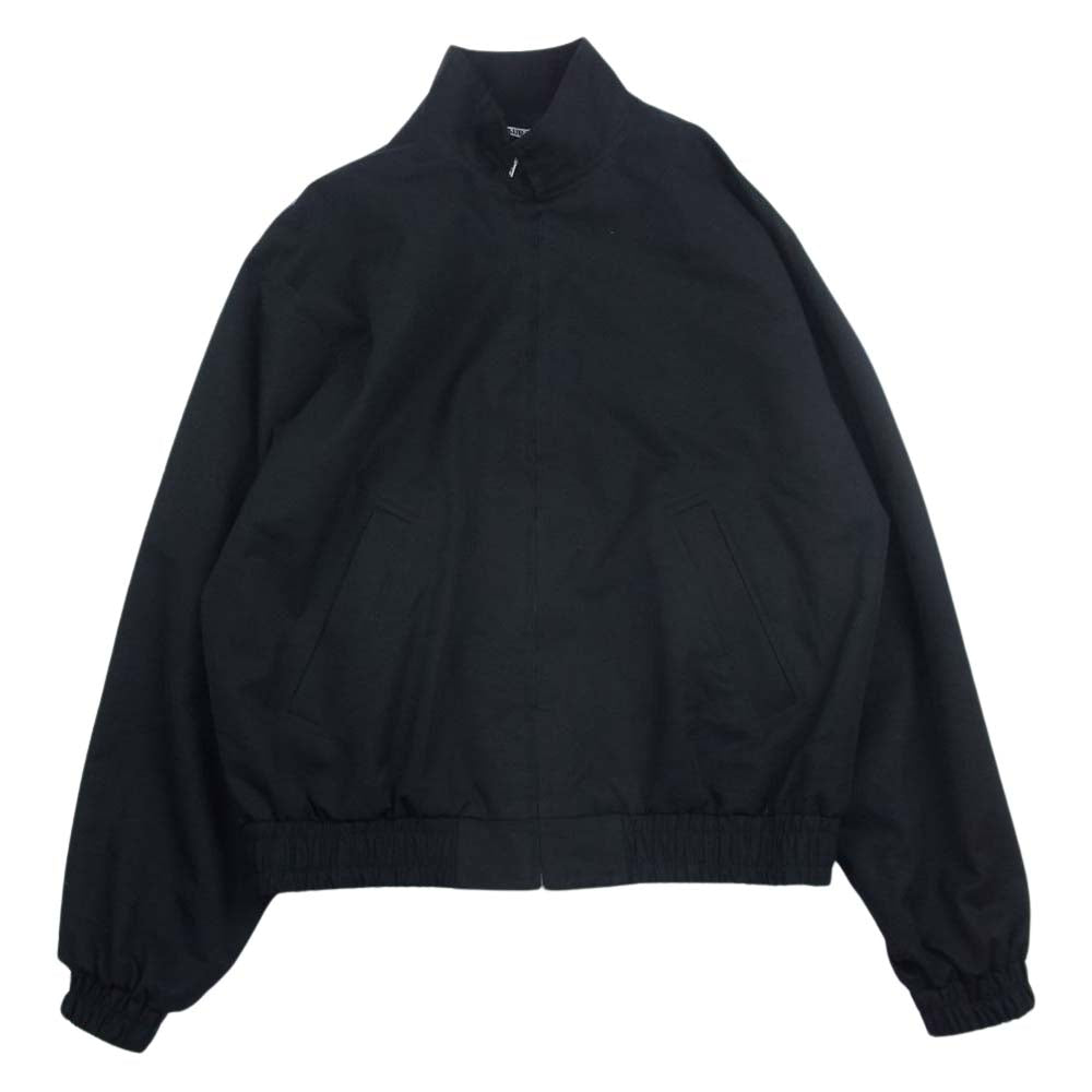 AURALEE オーラリー 24SS A24SB01SB WASHED FINX SILK CHAMBRAY BLOUSON ウォッシュドフィンクス シルクシャンブレー ブルゾン スイングトップ トラックジャケット サイズ3 ブラック系 3【美品】【中古】