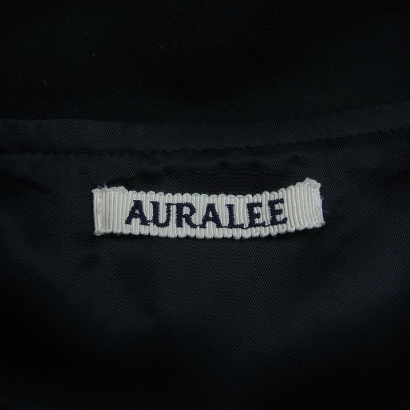 AURALEE オーラリー 24SS A24SB01SB WASHED FINX SILK CHAMBRAY BLOUSON ウォッシュドフィンクス シルクシャンブレー ブルゾン スイングトップ トラックジャケット サイズ3 ブラック系 3【美品】【中古】