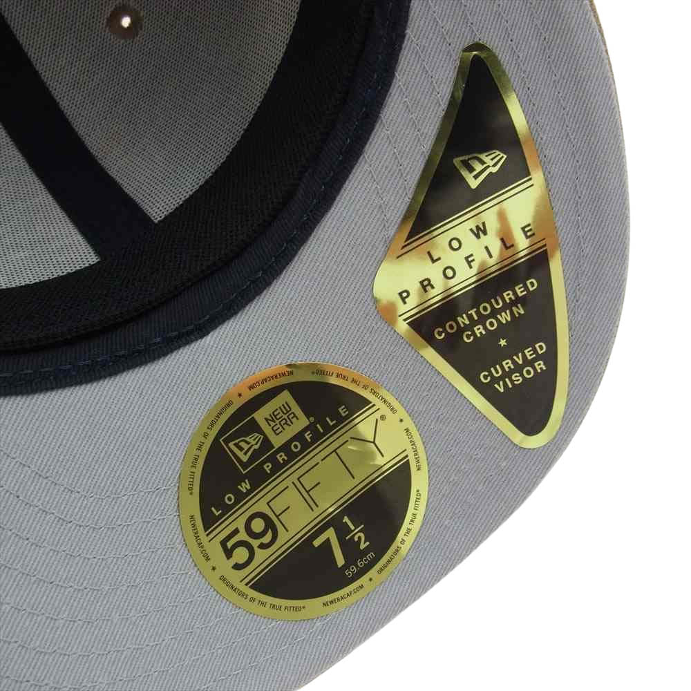 キス × NEWERA  ニューエラ フローラル 刺繍 キャップ ライトブラウン系 59.6cm【美品】【中古】