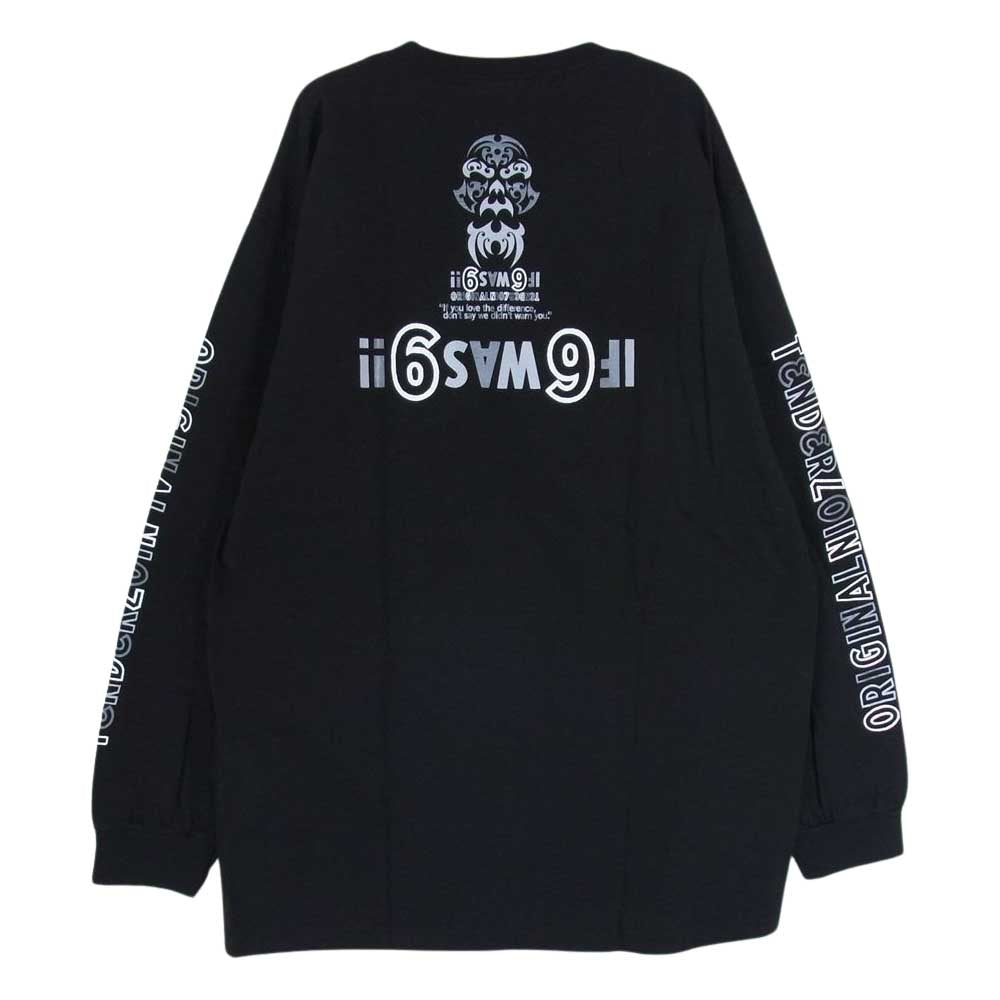 TENDERLOIN テンダーロイン LONG SLEEVE TEE 2B ボルネオスカル プリント ロングスリーブ Tシャツ ブラック系 L【中古】