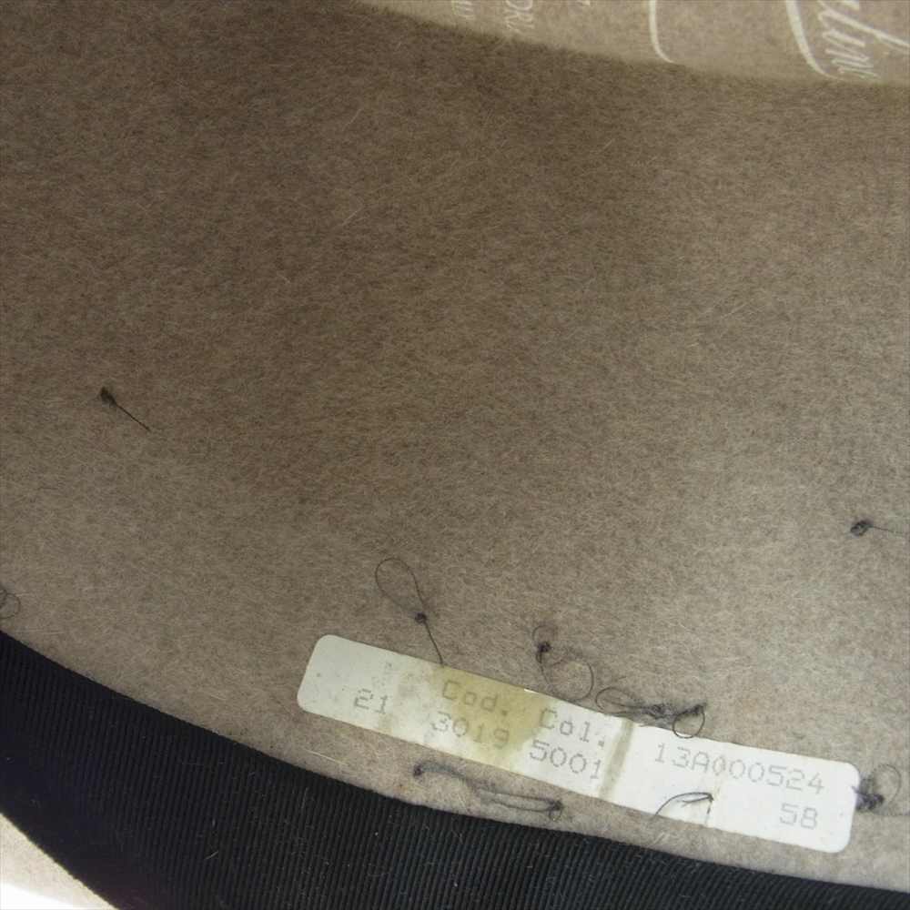 ボルサリーノ イタリア製 ALESSANDRIA アレッサンドリア ファーフェルト 中折れ ハット ライトブラウン系【中古】