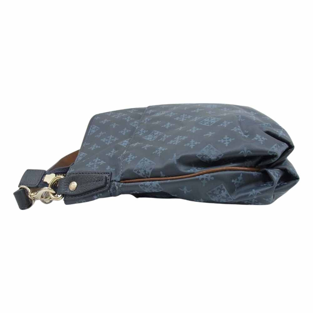 russet ラシット モノグラム ナイロン 2WAY ハンドバッグ ショルダーバッグ グレー グレー系【美品】【中古】