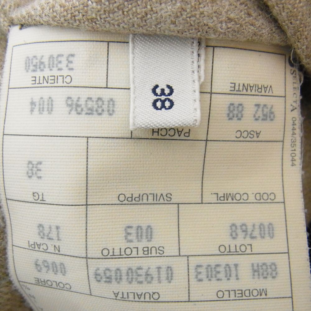 BALLY バリー ビッグポケット ラウンドカラー レザー ジップアップ ジャケット ブラウン系 38【中古】