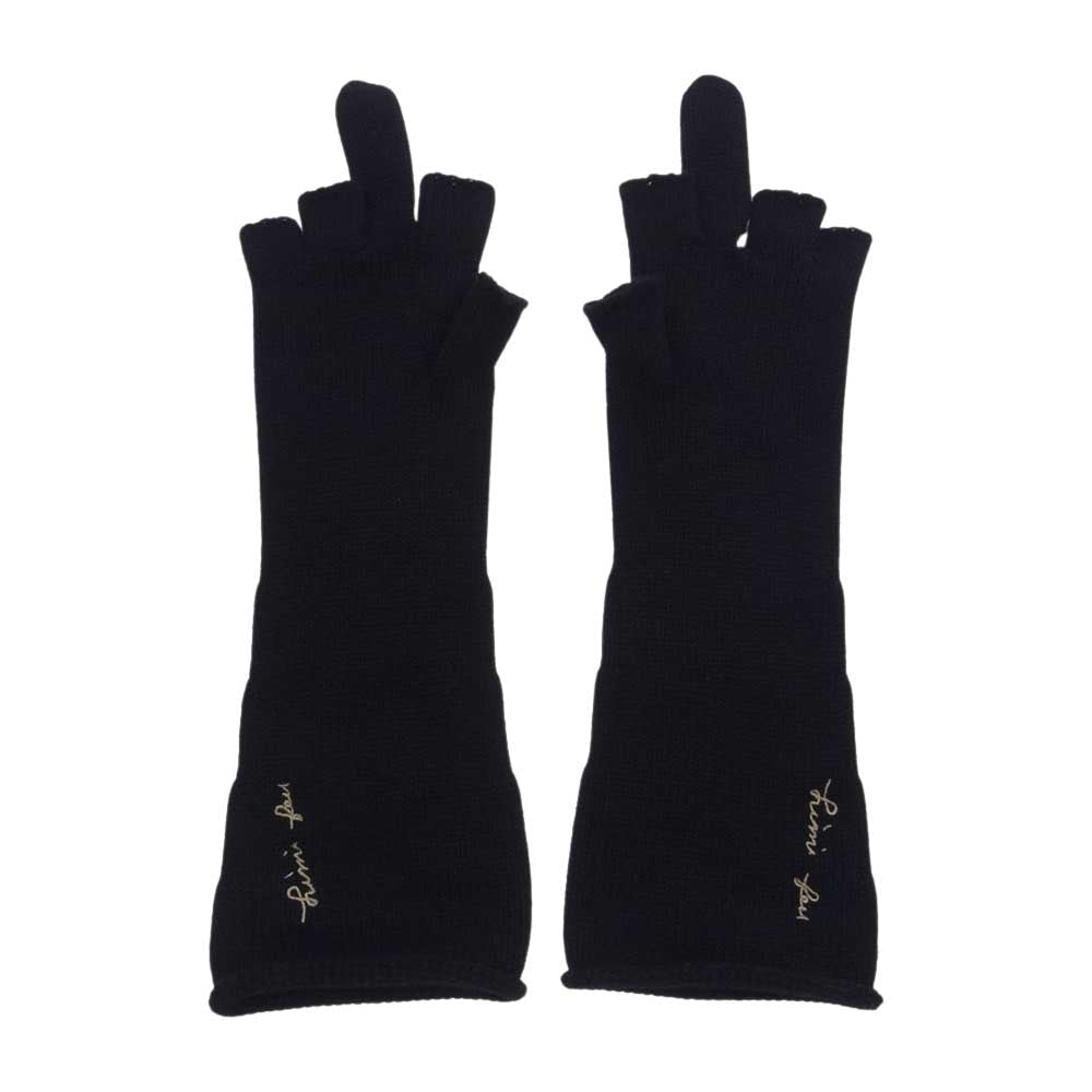 LIMI feu リミフゥ GLOVES カットオフ グローブ 手袋 ブラック系【中古】