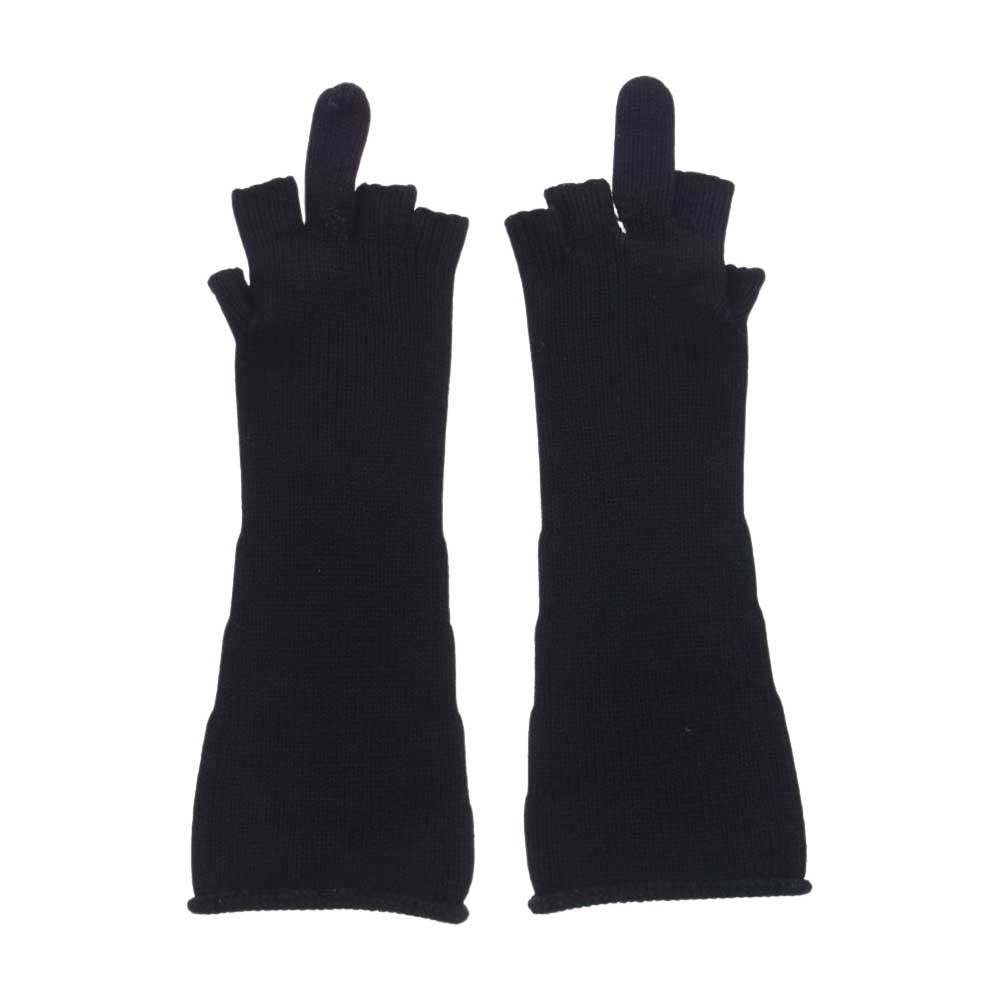 LIMI feu リミフゥ GLOVES カットオフ グローブ 手袋 ブラック系【中古】