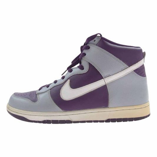 NIKE ナイキ 317982-605 DUNK HIGH ダンク ハイカット スニーカー グレー系 パープル系 28cm【中古】