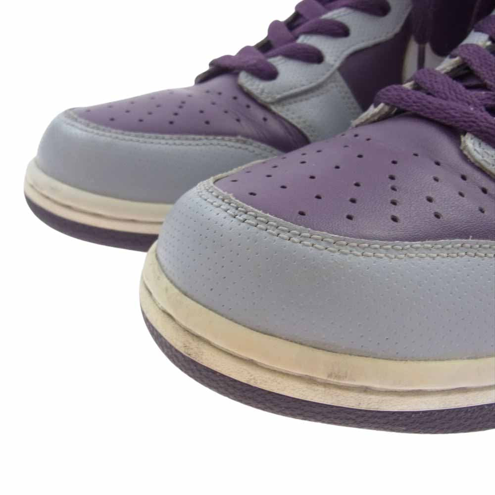 NIKE ナイキ 317982-605 DUNK HIGH ダンク ハイカット スニーカー グレー系 パープル系 28cm【中古】