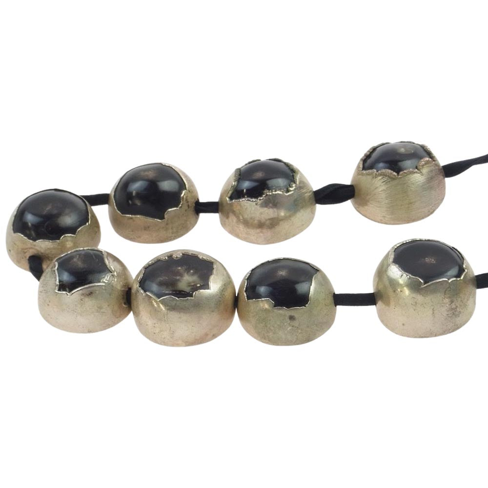 MARNI マルニ 8連 ハーフボール デザイン チョーカー ネックレス シルバー系 ブラック系【中古】