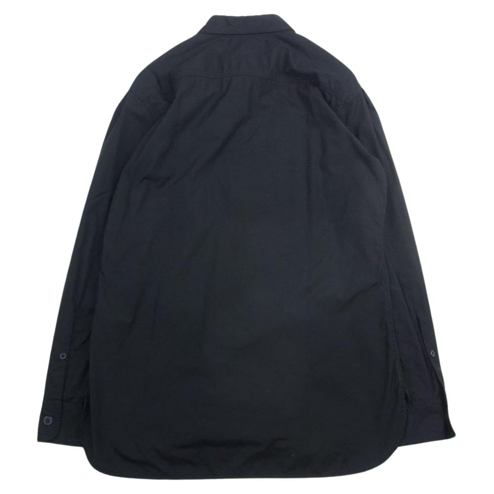 Yohji Yamamoto POUR HOMME ヨウジヤマモトプールオム 18AW HV-B07-001 環縫い ブロード 3枚襟 長袖 シャツ ブラック系 2【美品】【中古】