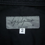 Yohji Yamamoto POUR HOMME ヨウジヤマモトプールオム 18AW HV-B07-001 環縫い ブロード 3枚襟 長袖 シャツ ブラック系 2【美品】【中古】