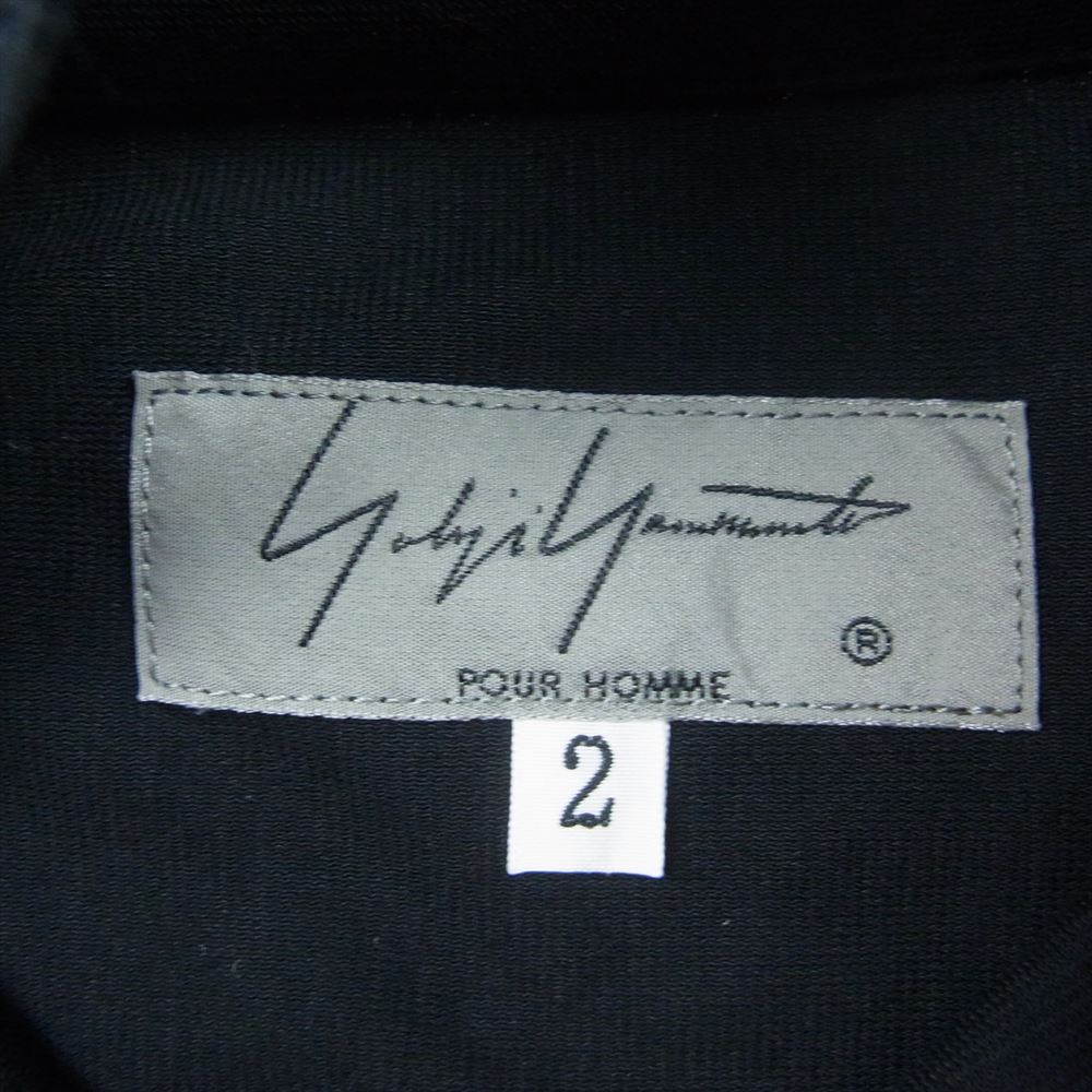 Yohji Yamamoto POUR HOMME ヨウジヤマモトプールオム 19SS HH-B26-047 チャイナボタン 天竺 長袖 シャツ ブラック系 2【美品】【中古】