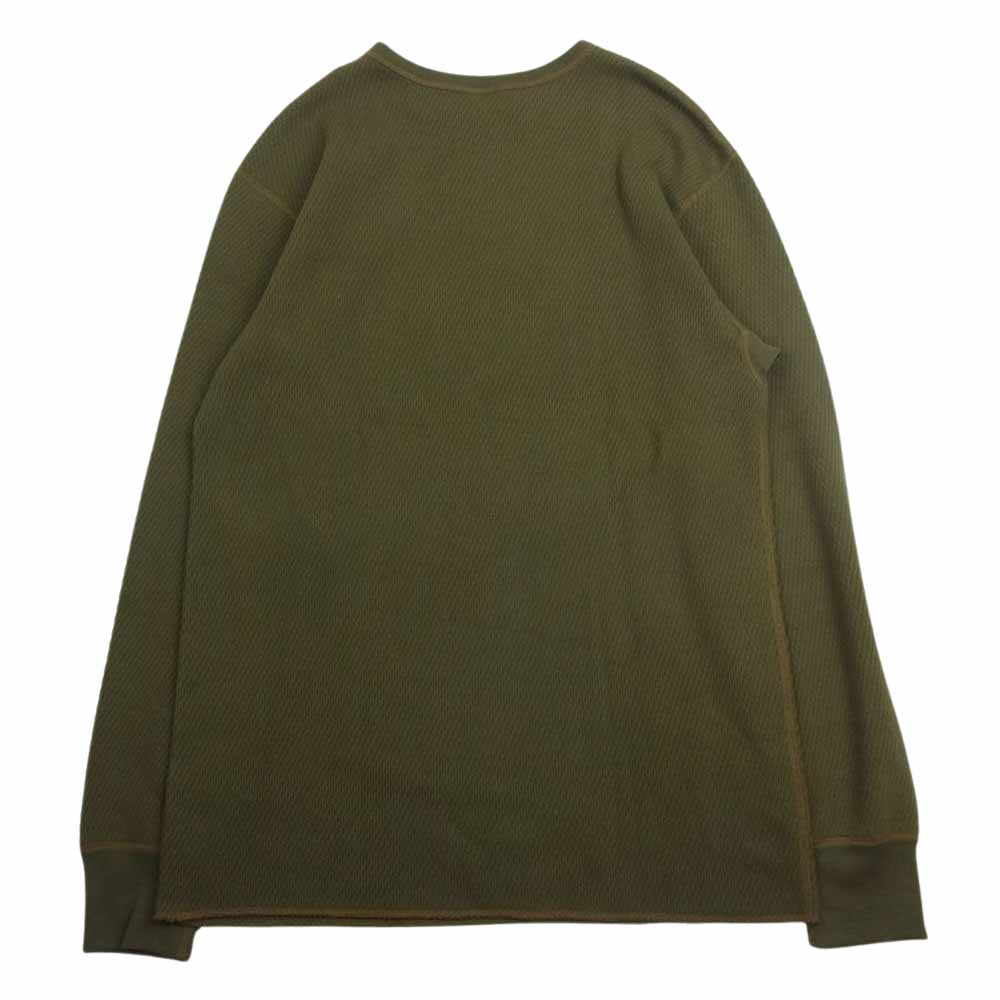 The REAL McCOY'S ザリアルマッコイズ U.S. ARMY MILITARY THERMAL SHIRT ミリタリー サーマル 長袖 Tシャツ カットソー カーキ系 XL【中古】