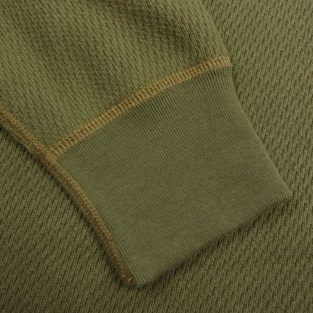 The REAL McCOY'S ザリアルマッコイズ U.S. ARMY MILITARY THERMAL SHIRT ミリタリー サーマル 長袖 Tシャツ カットソー カーキ系 XL【中古】
