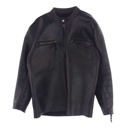 LANGLITZ LEATHERS ラングリッツレザーズ 75thタグ K9  ホースハイド レザー ライダース ジャケット ブラック系【美品】【中古】
