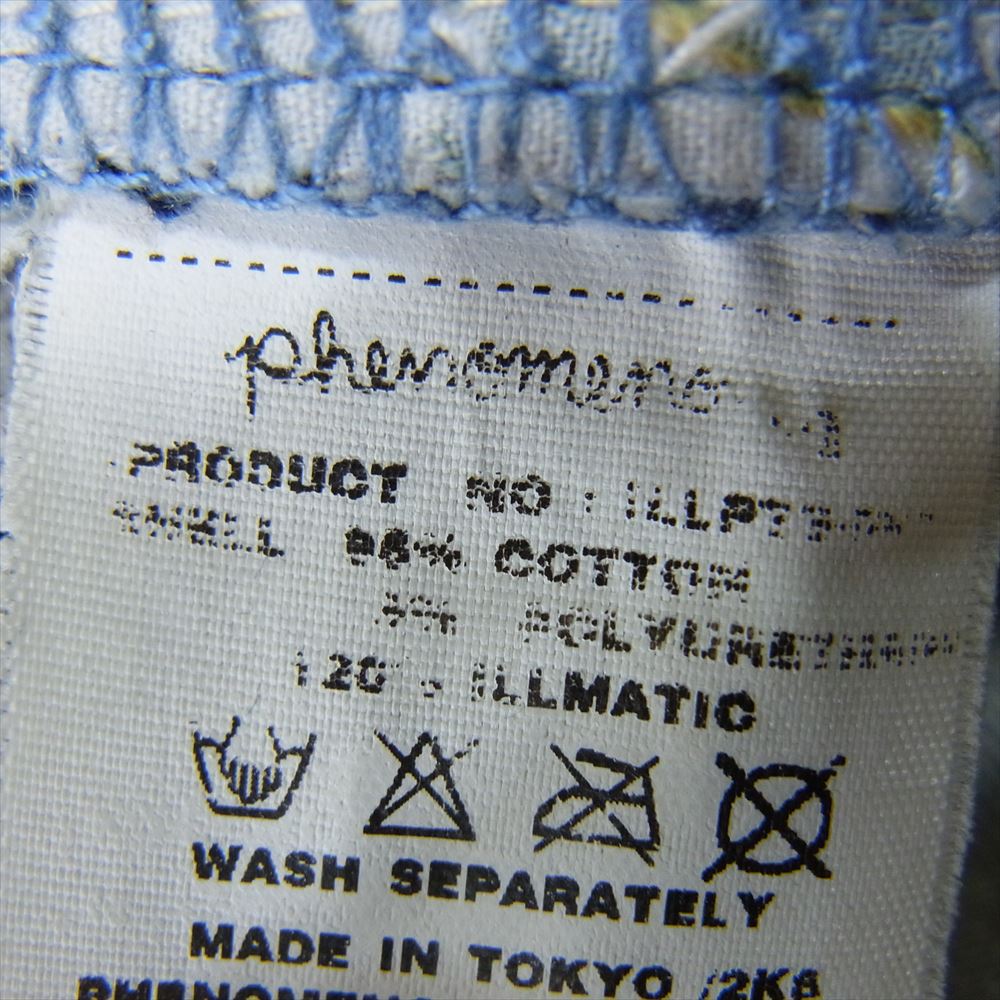 PHENOMENON フェノメノン ジッパー フライ デニム パンツ カマキリ プリント インディゴブルー系 36【中古】