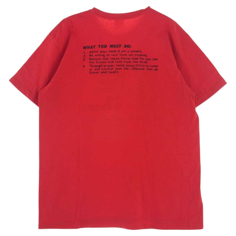 Supreme シュプリーム 15SS  UNTIL YOUR LIVING Tee フロントプリント 半袖 Tシャツ レッド系 XL【美品】【中古】